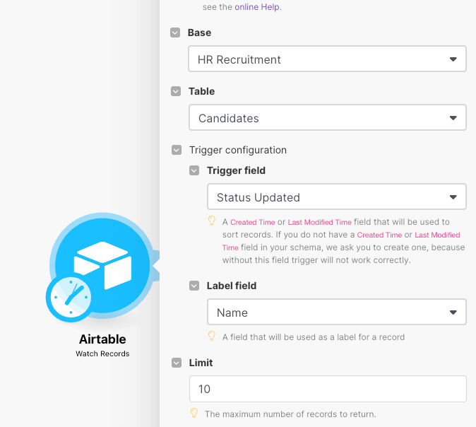 airtable-watch-records-configuration