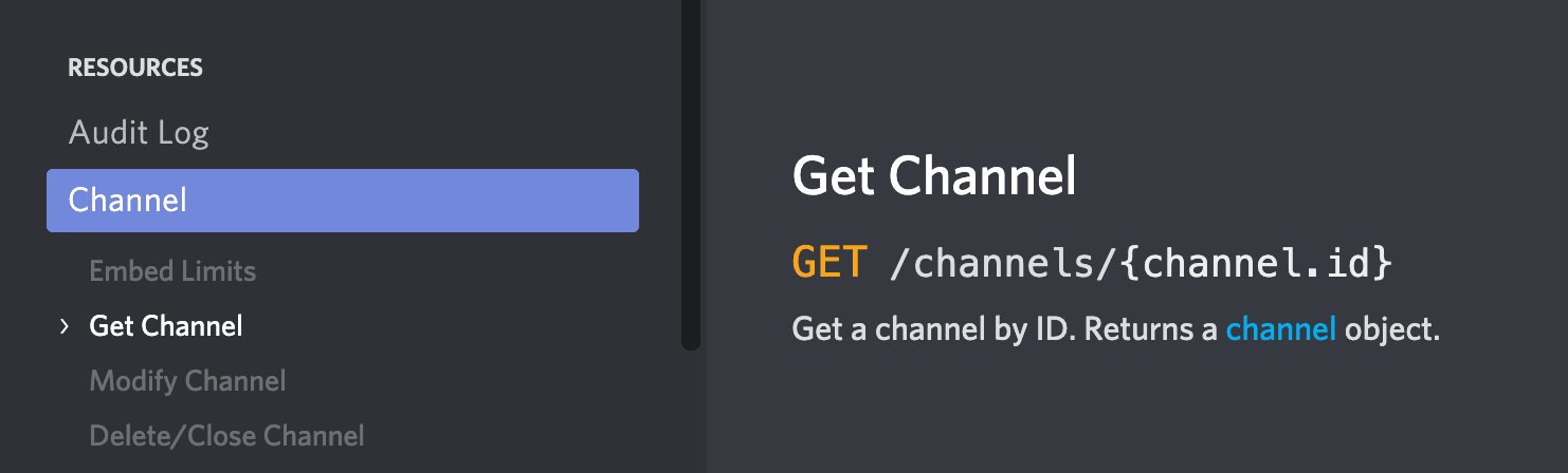 Get Channel endpoint