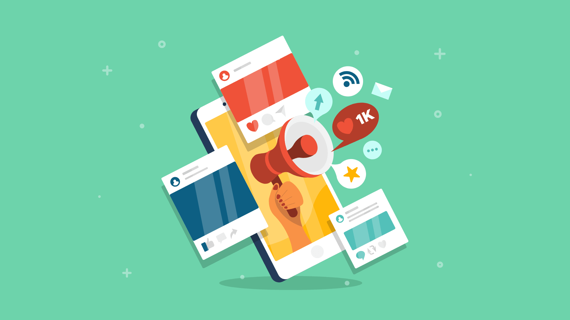 Social media apps and notifications