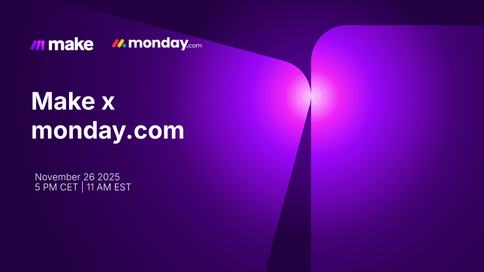 Partner Webinars Make and Monday.com