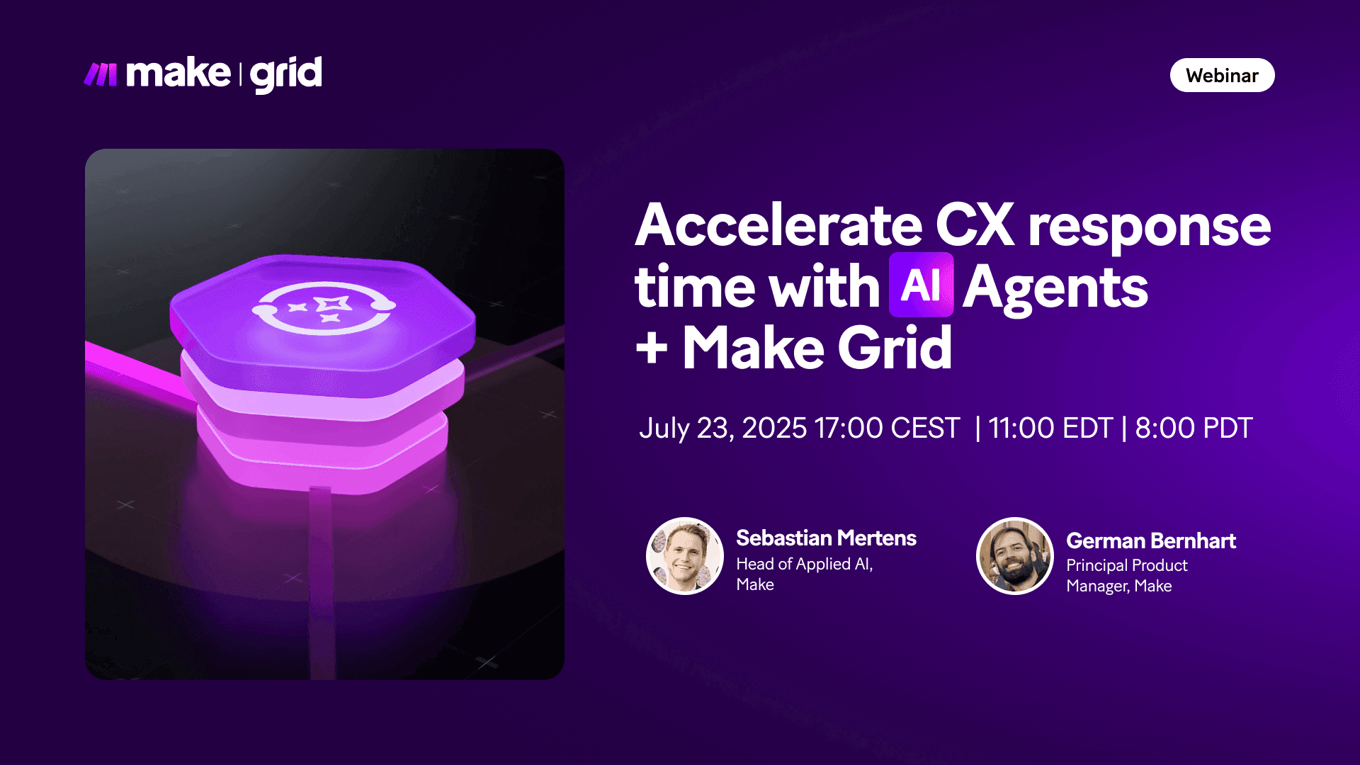 Accelerate CX response time with AI Agents + Make Grid