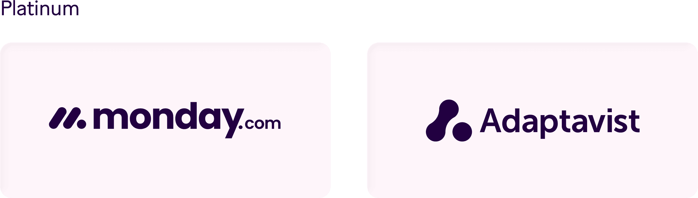 Platinum sponsors, monday.com and adaptavist