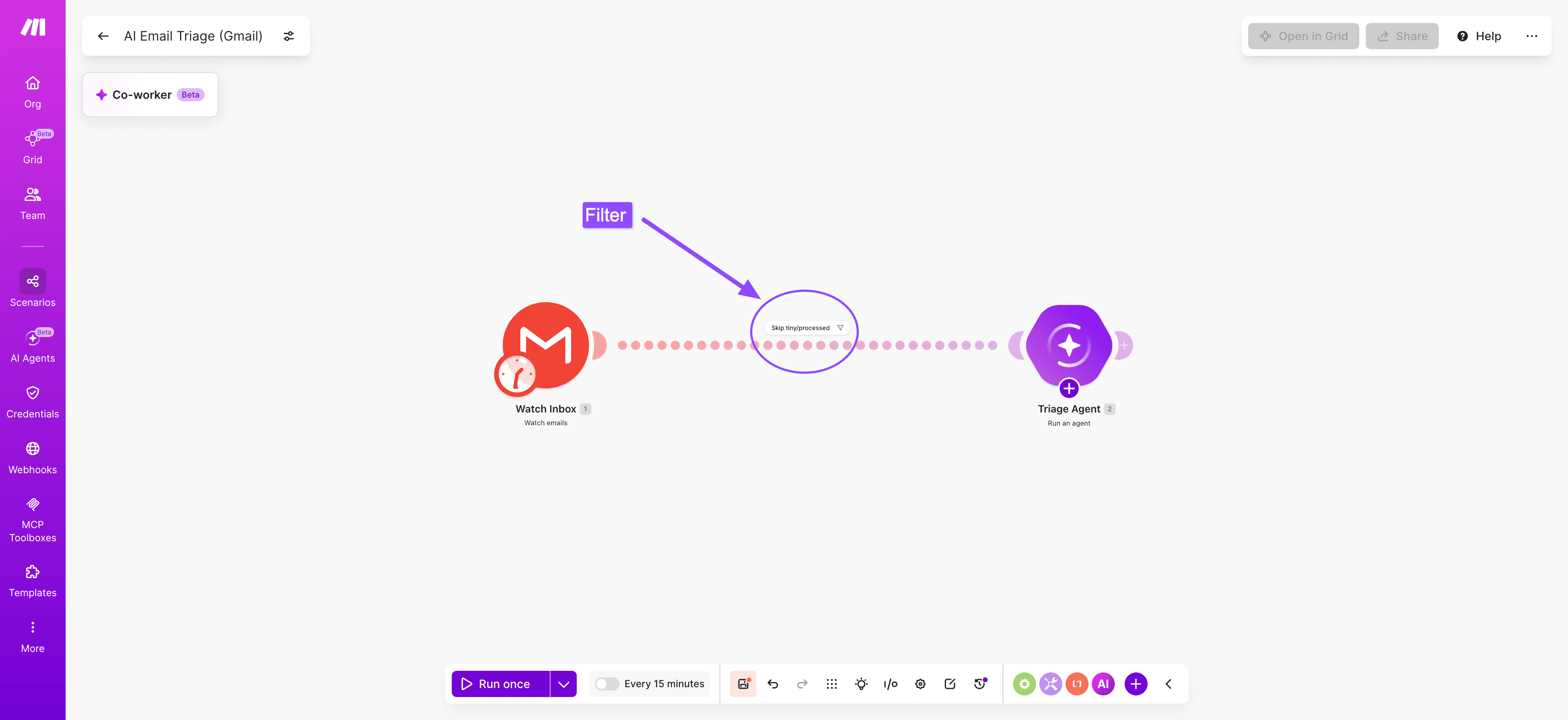 AI-Email-Triage-Gmail-Make- Step 2