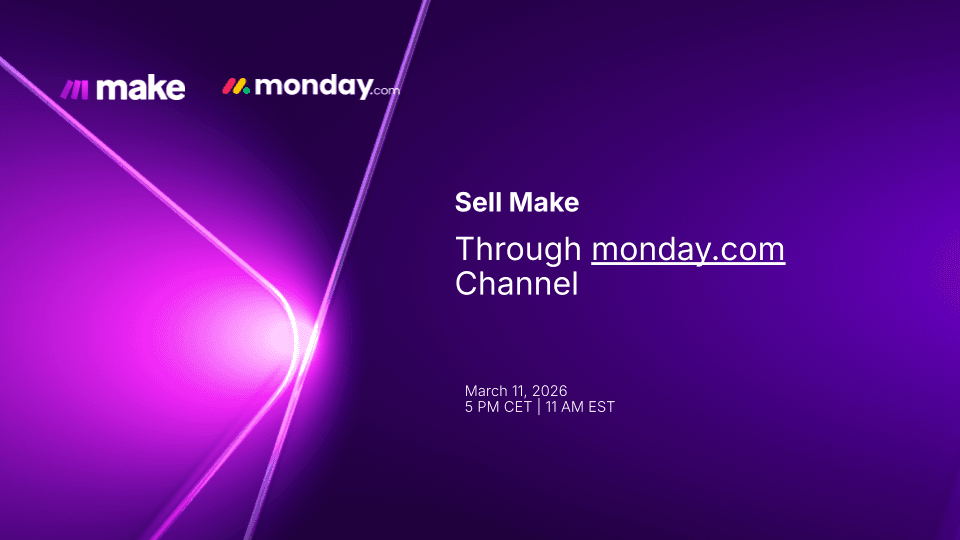 sell make through monday.com channel