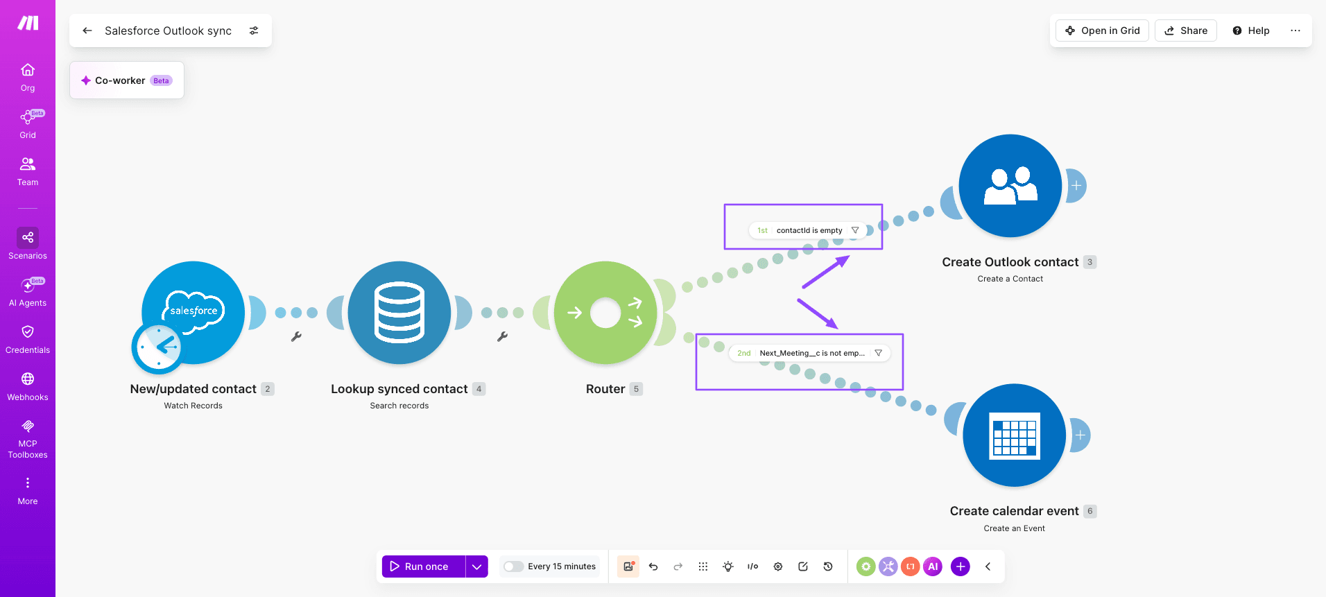 salesforce-outlook-integration-router-step