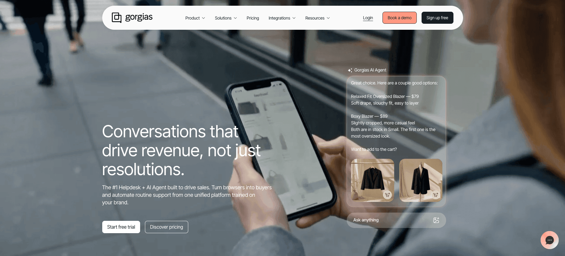 Gorgias AI Homepage