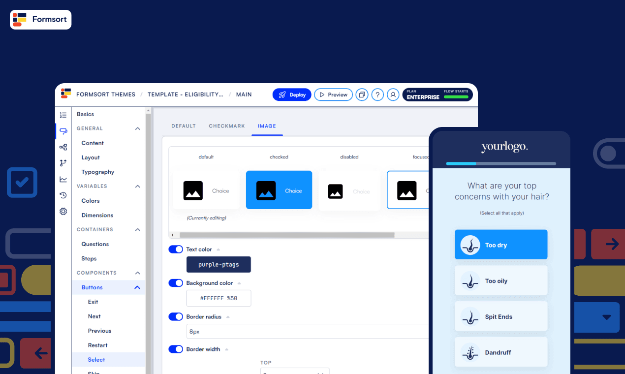 Formsort theme editor