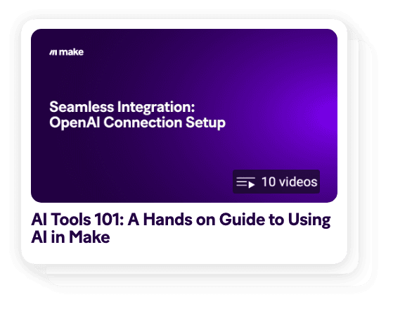 Want to learn more about how to use AI in Make?