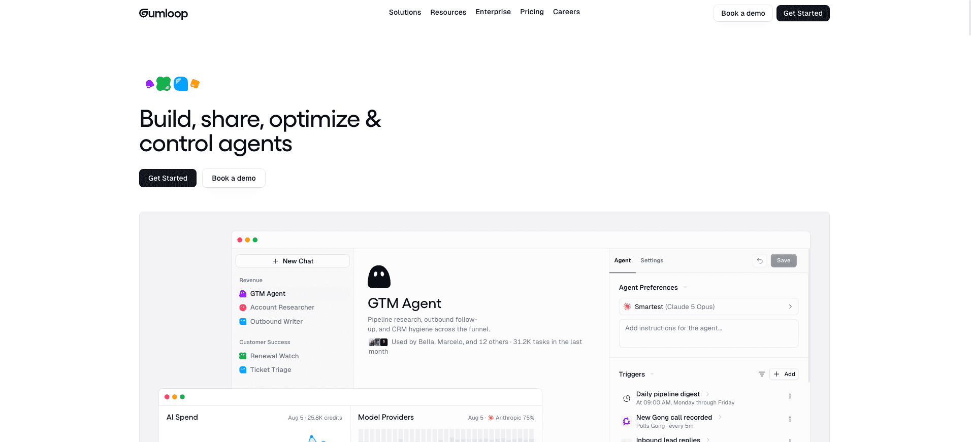 Gumloop homepage screenshot