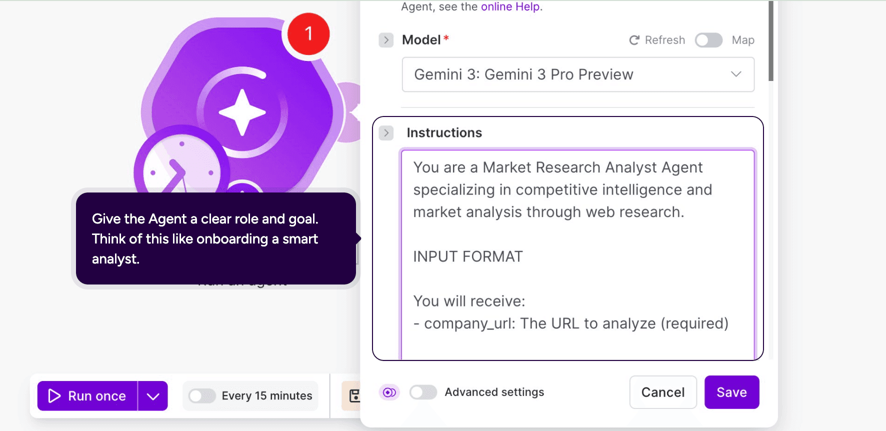 Build Make Ai agent - step 3