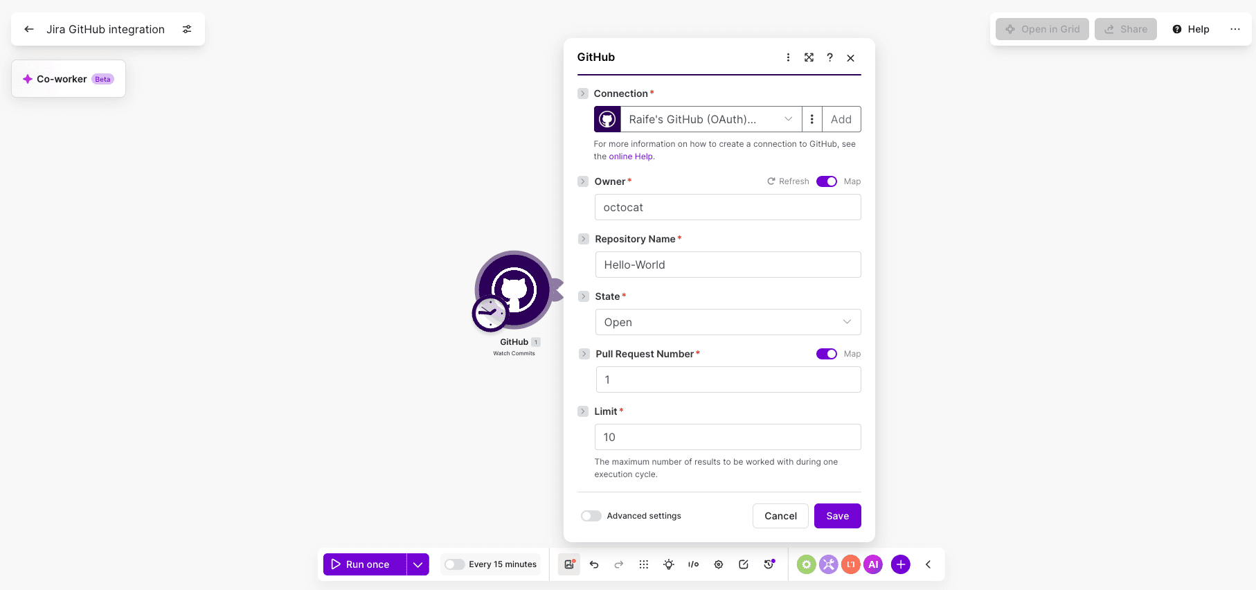 Jira GitHub integration: Step 1
