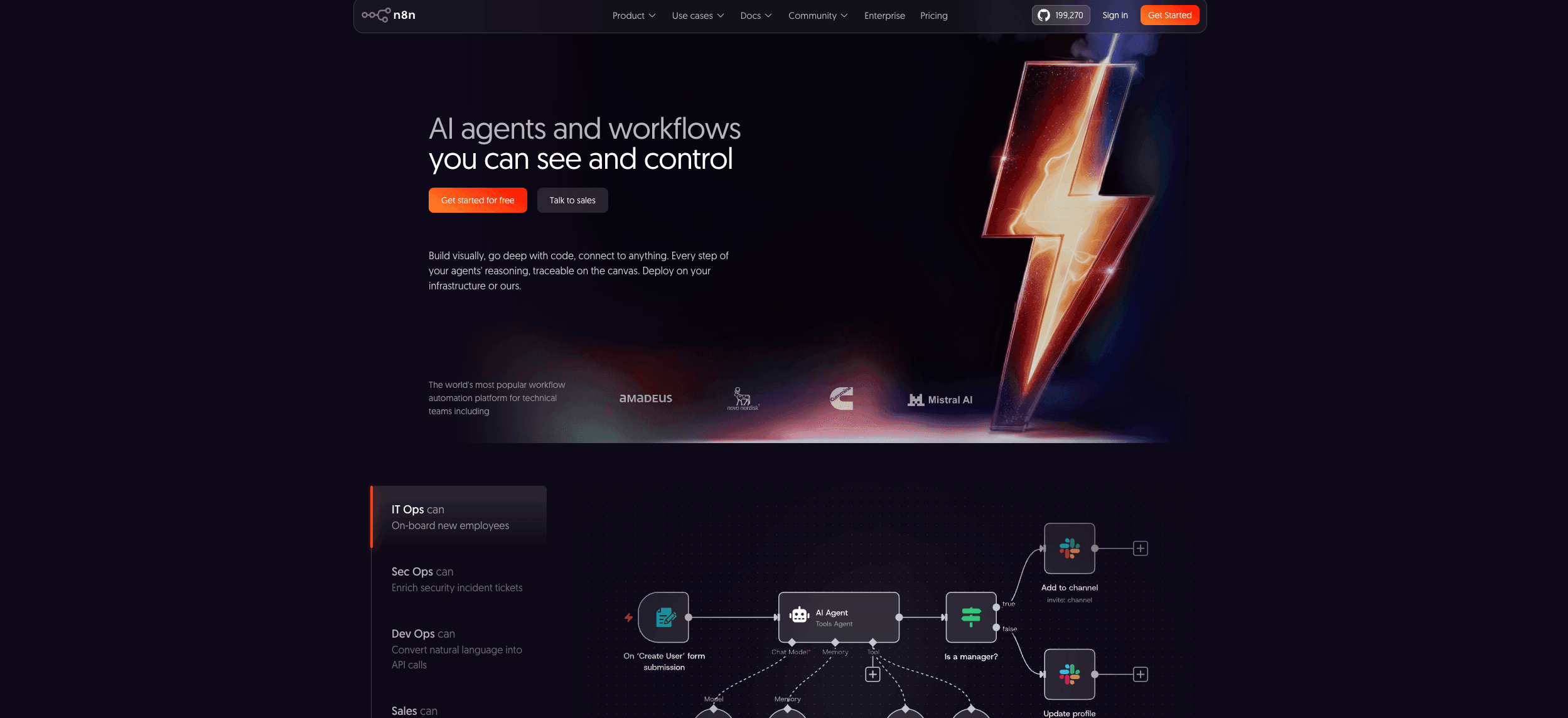 N8N homepage