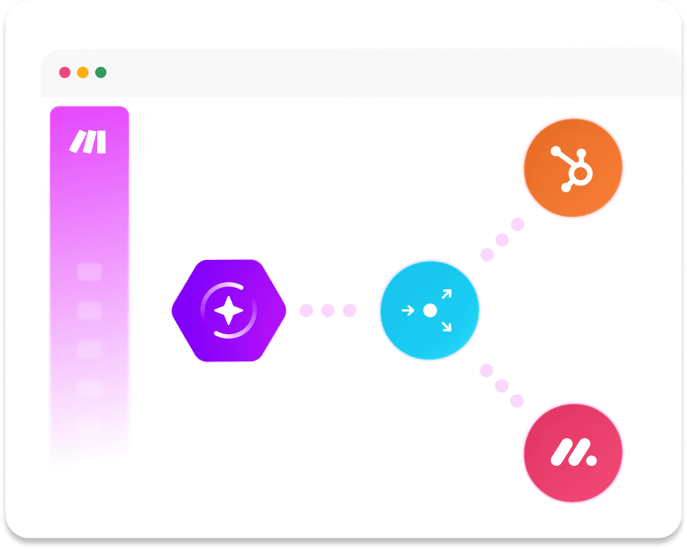 Decorative image of a make scenario with an agent