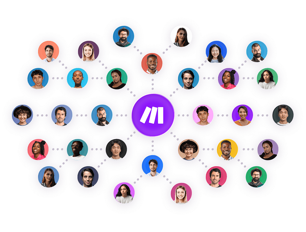 Decorative image of people and make, the community