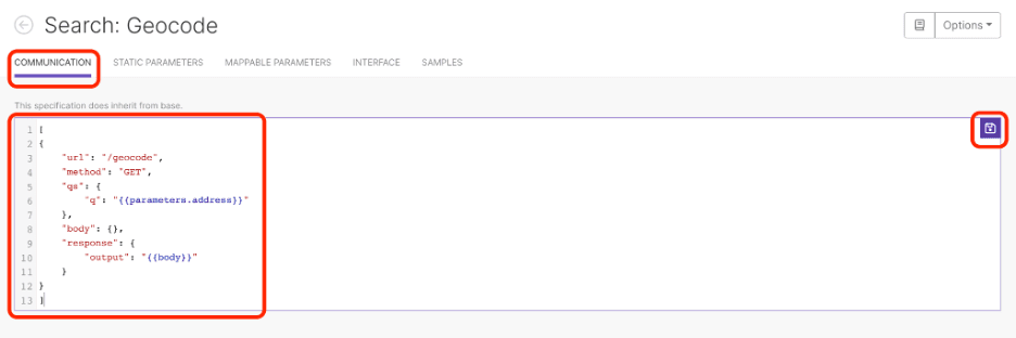 parameters-setup-code-result