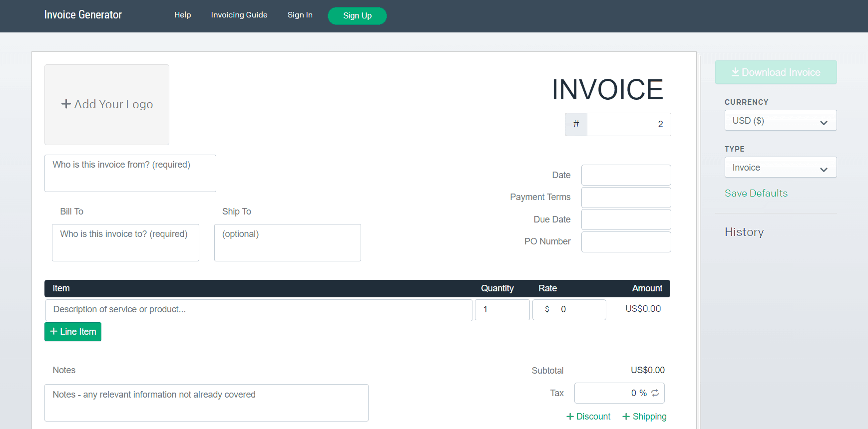 invoice generator tool