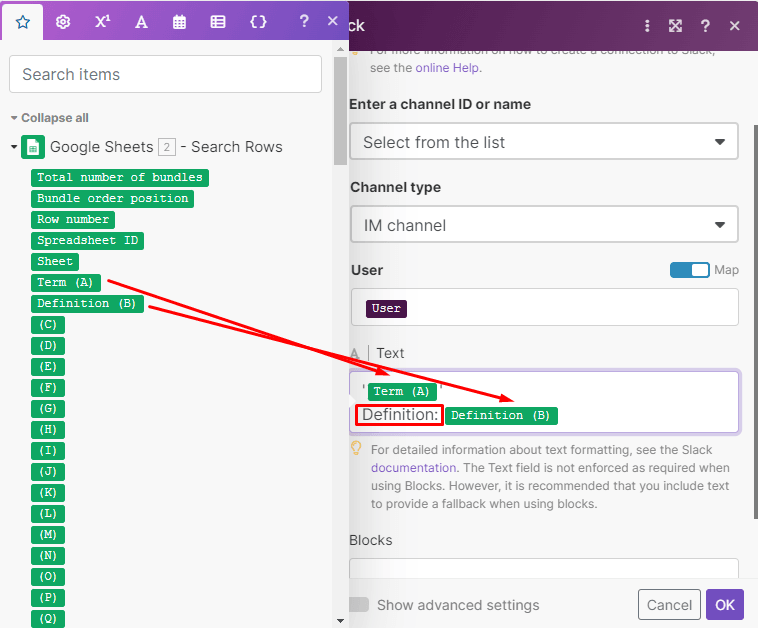 mapping user to automate slack reply