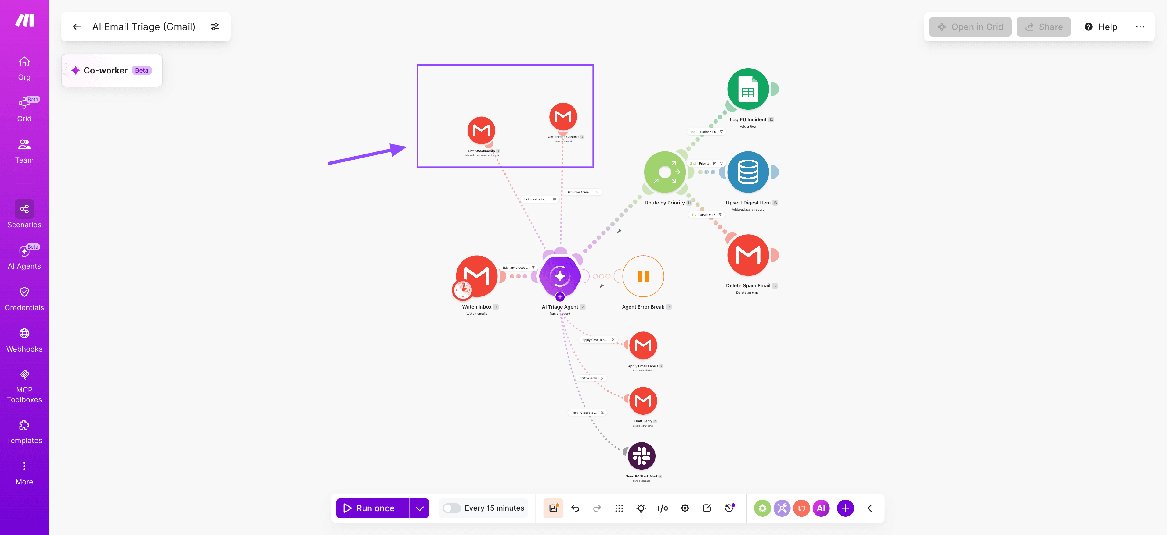 AI-Email-Triage-Gmail-Make-Step 5