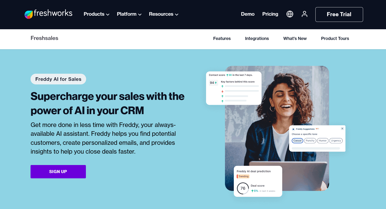 Freshsales’s Freddy AI assistant