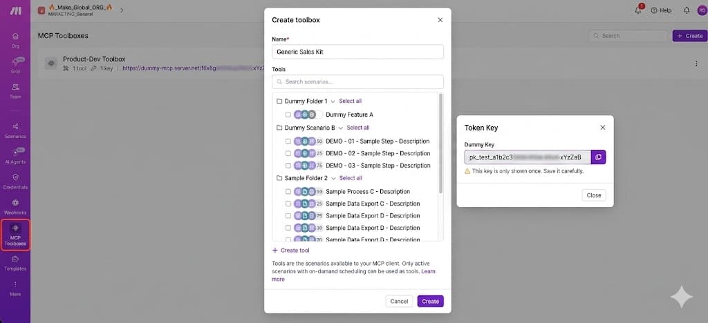 Create a Make MCP Toolbox