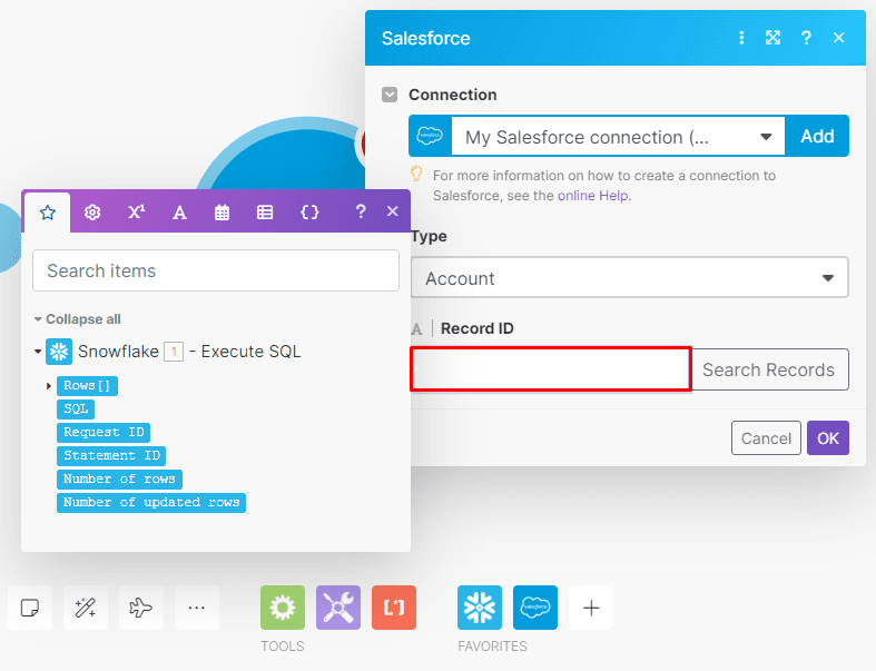 Adding second Salesforce module in Make