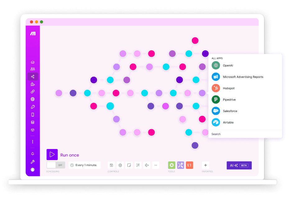 Visually orchestrate automation