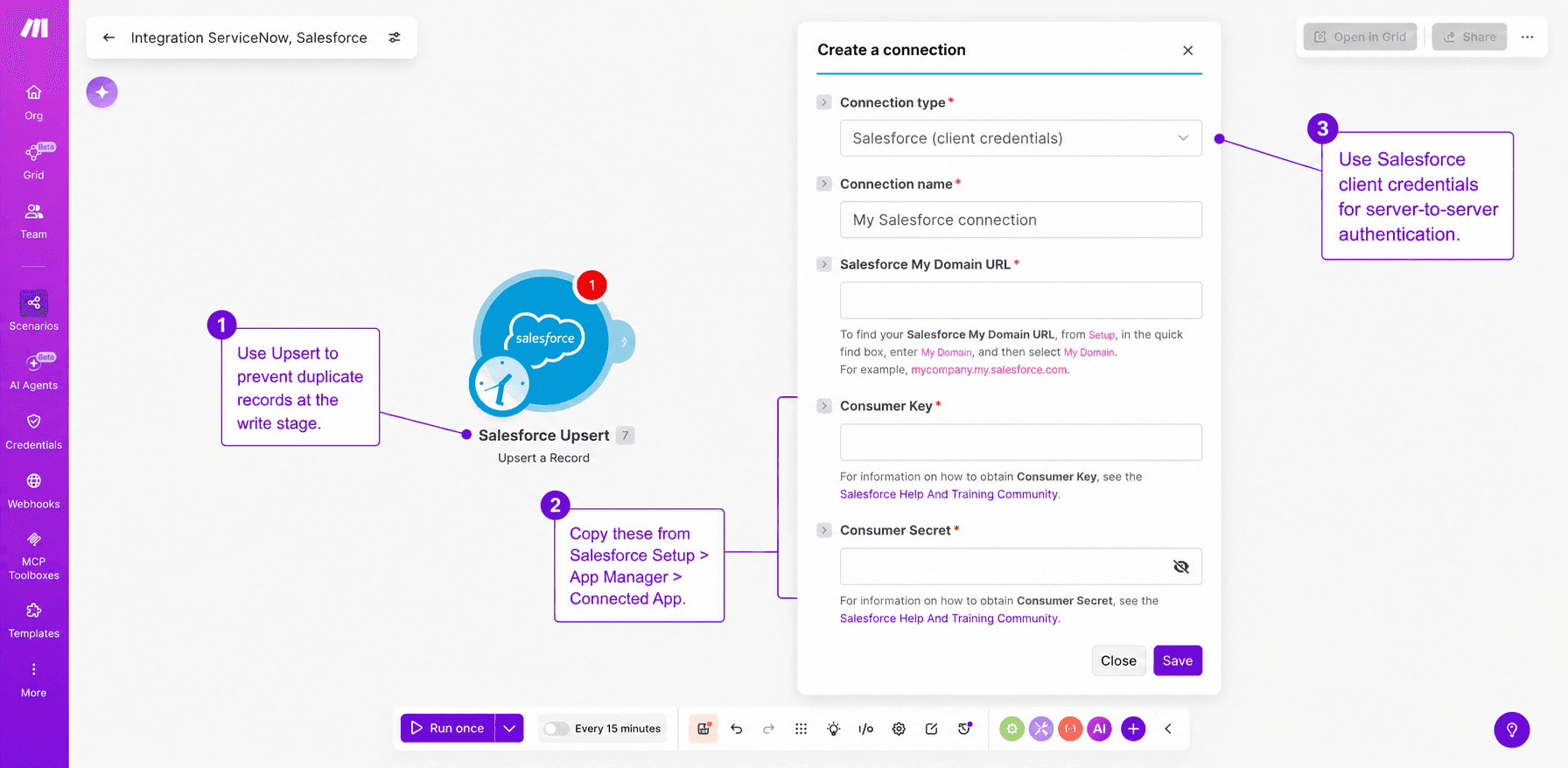 make-salesforce-connection-panel-upsert-record