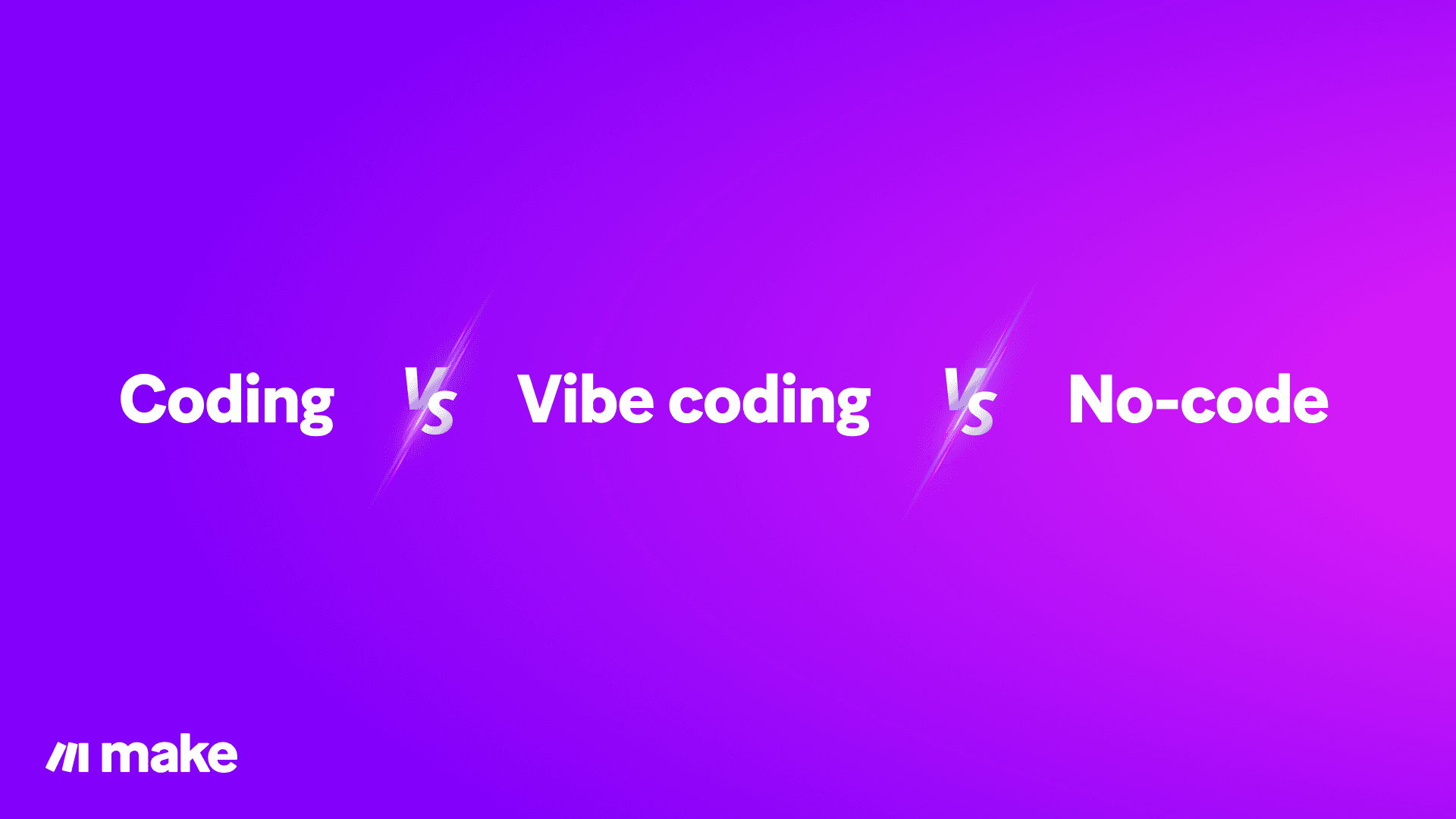Code vs no-code vs vibe coding