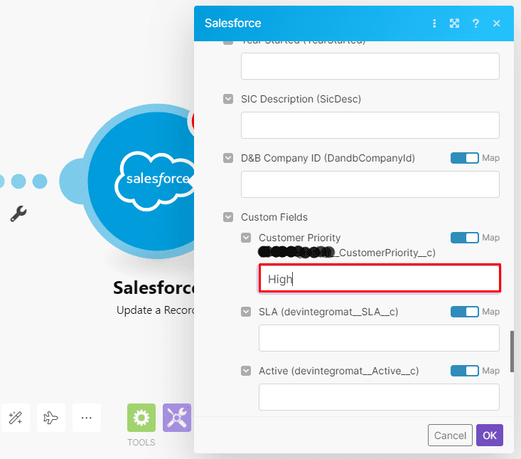 configuring Salesforce module in Make - 2