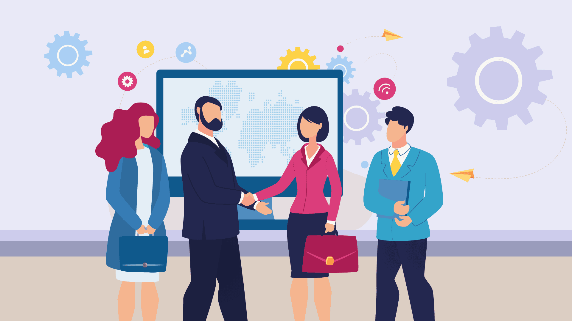 Businesspeople on a meeting.