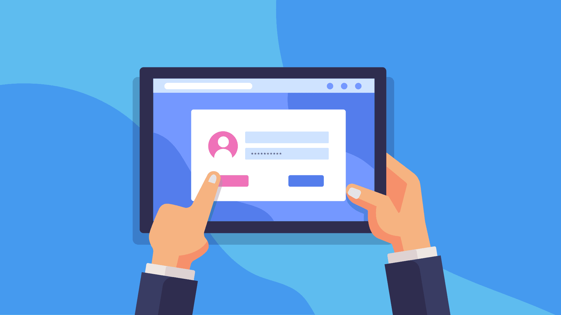 A website log in form.