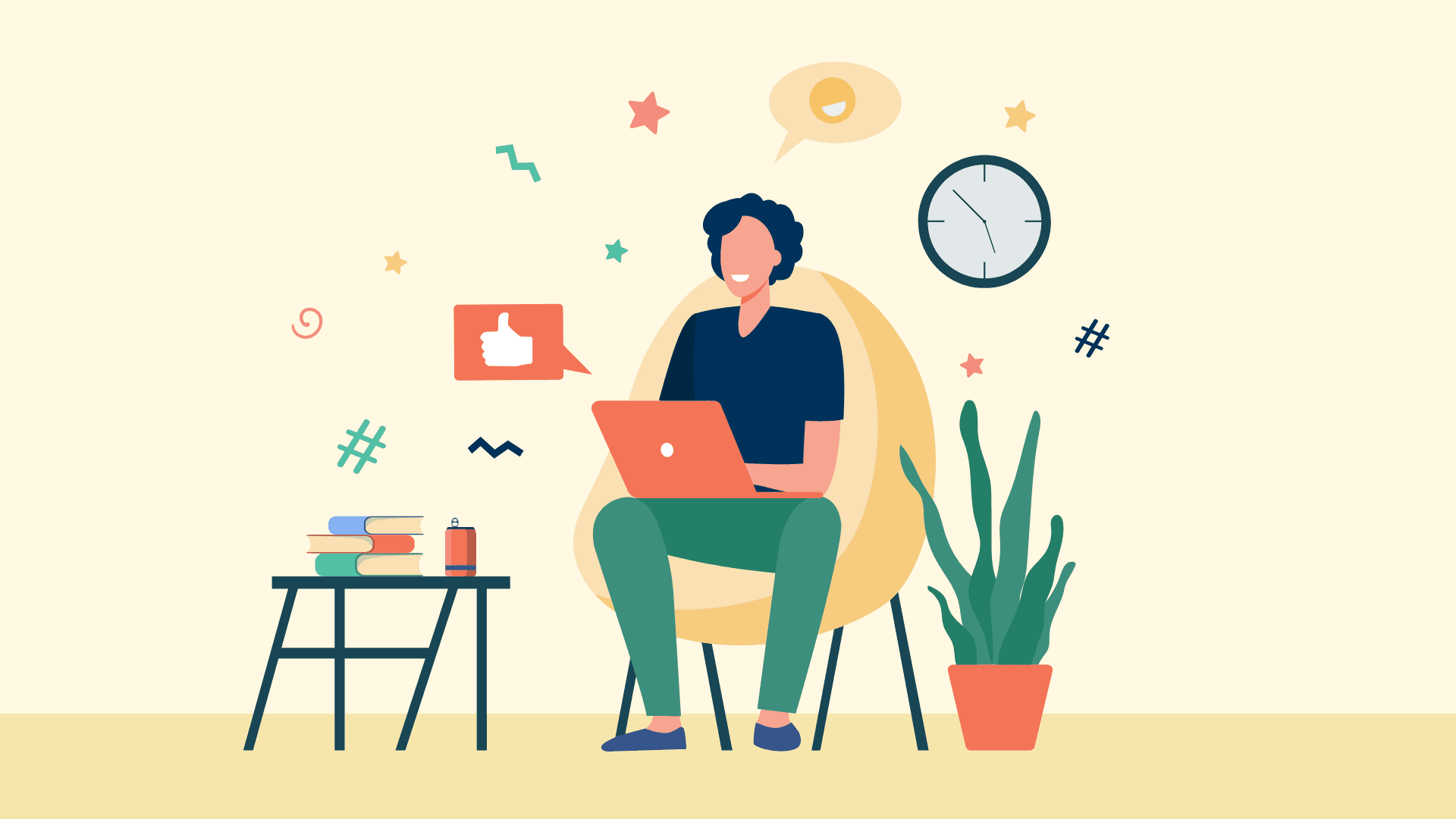A freelancer working from home.