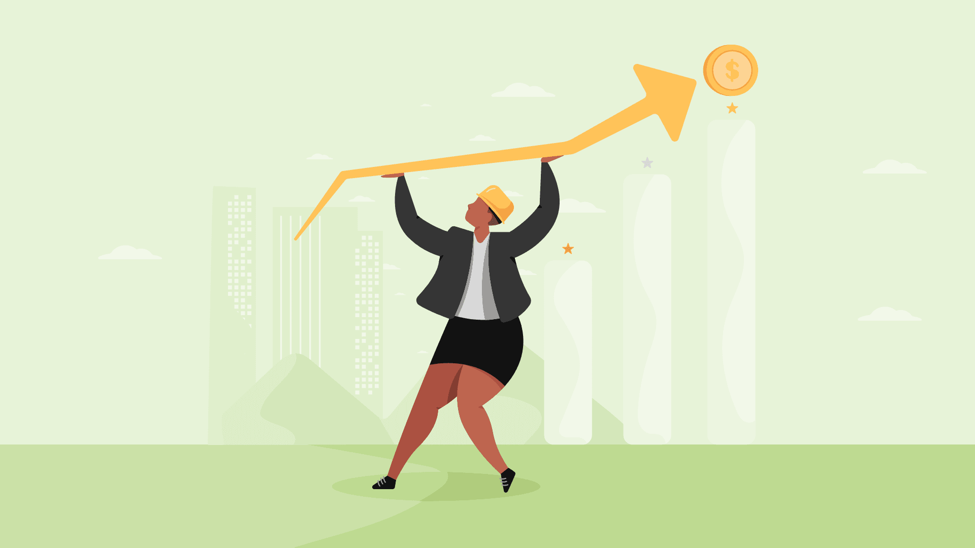 A successful woman investor.