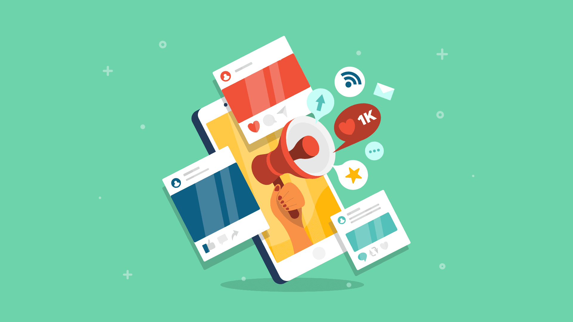 Social media apps and notifications