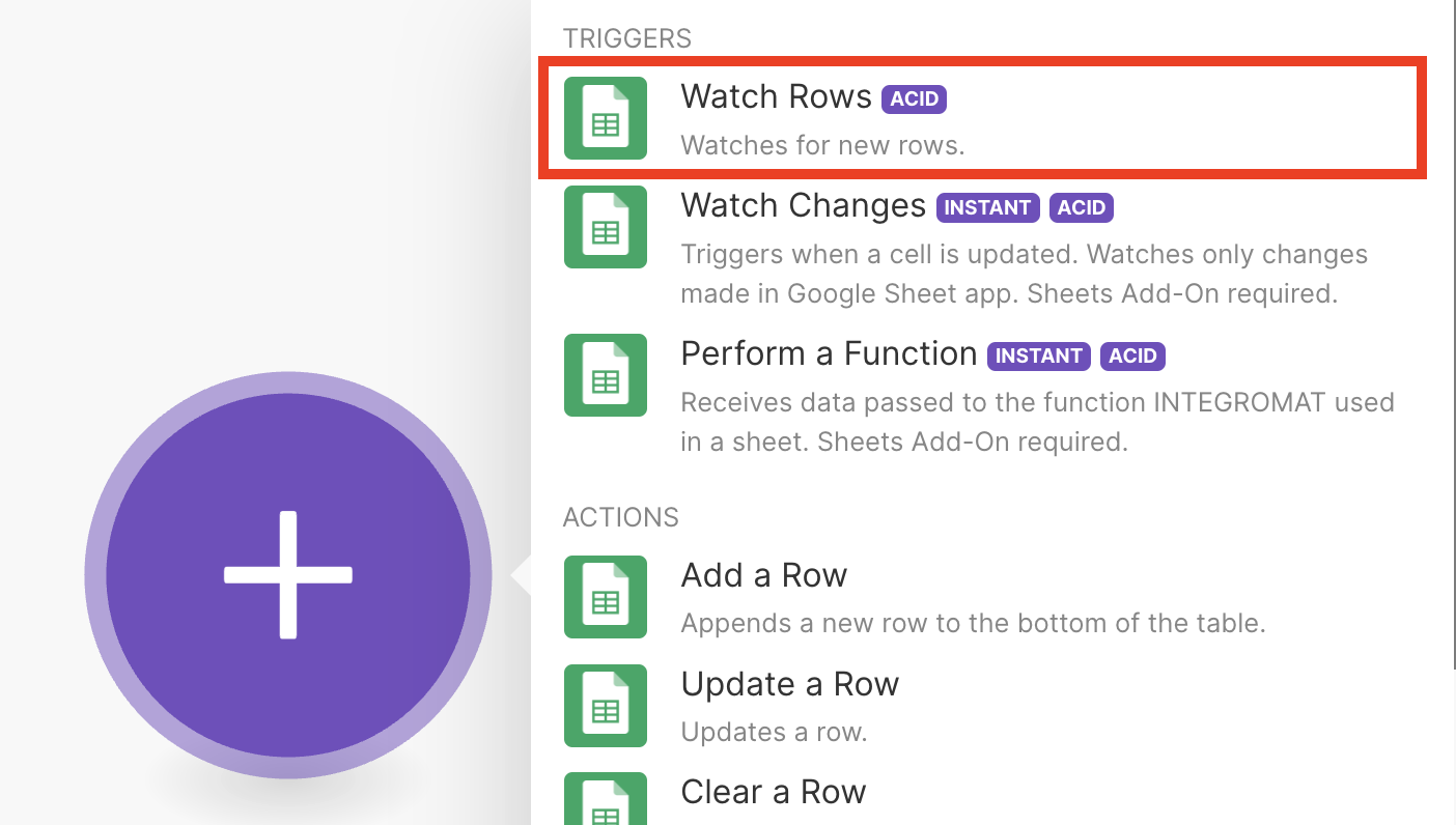 Google Sheets - Watch rows.png
